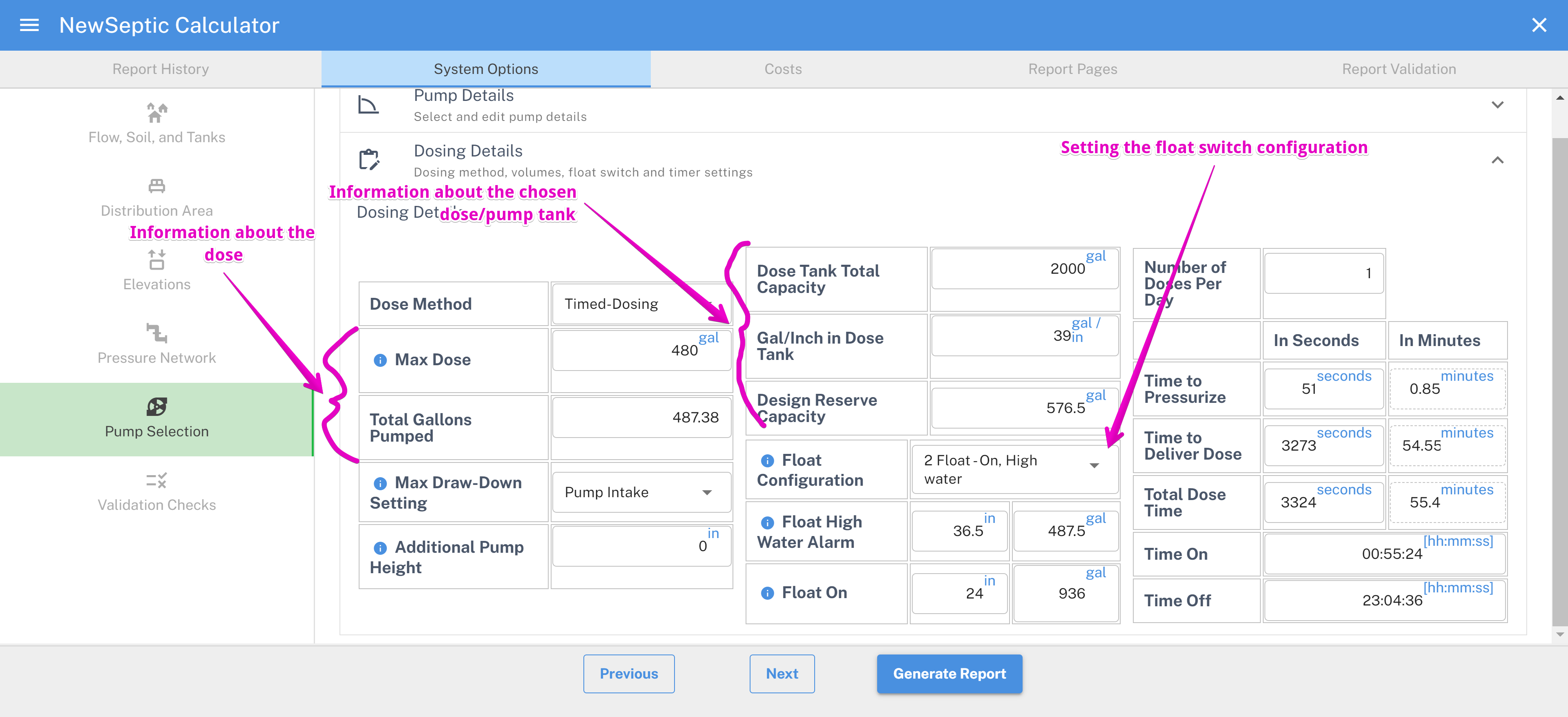 Product and Dose Volume Details
