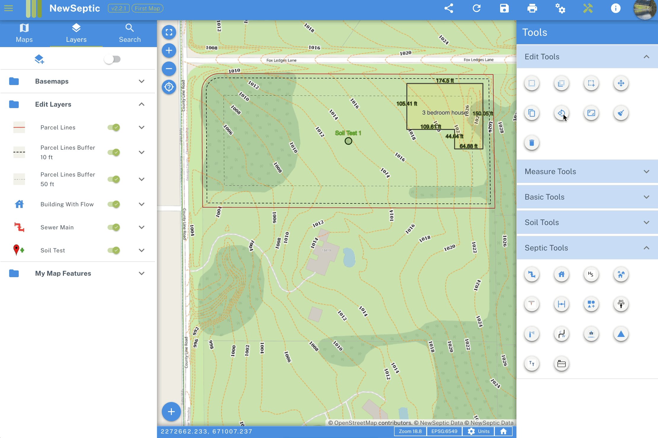 landplan map septic design