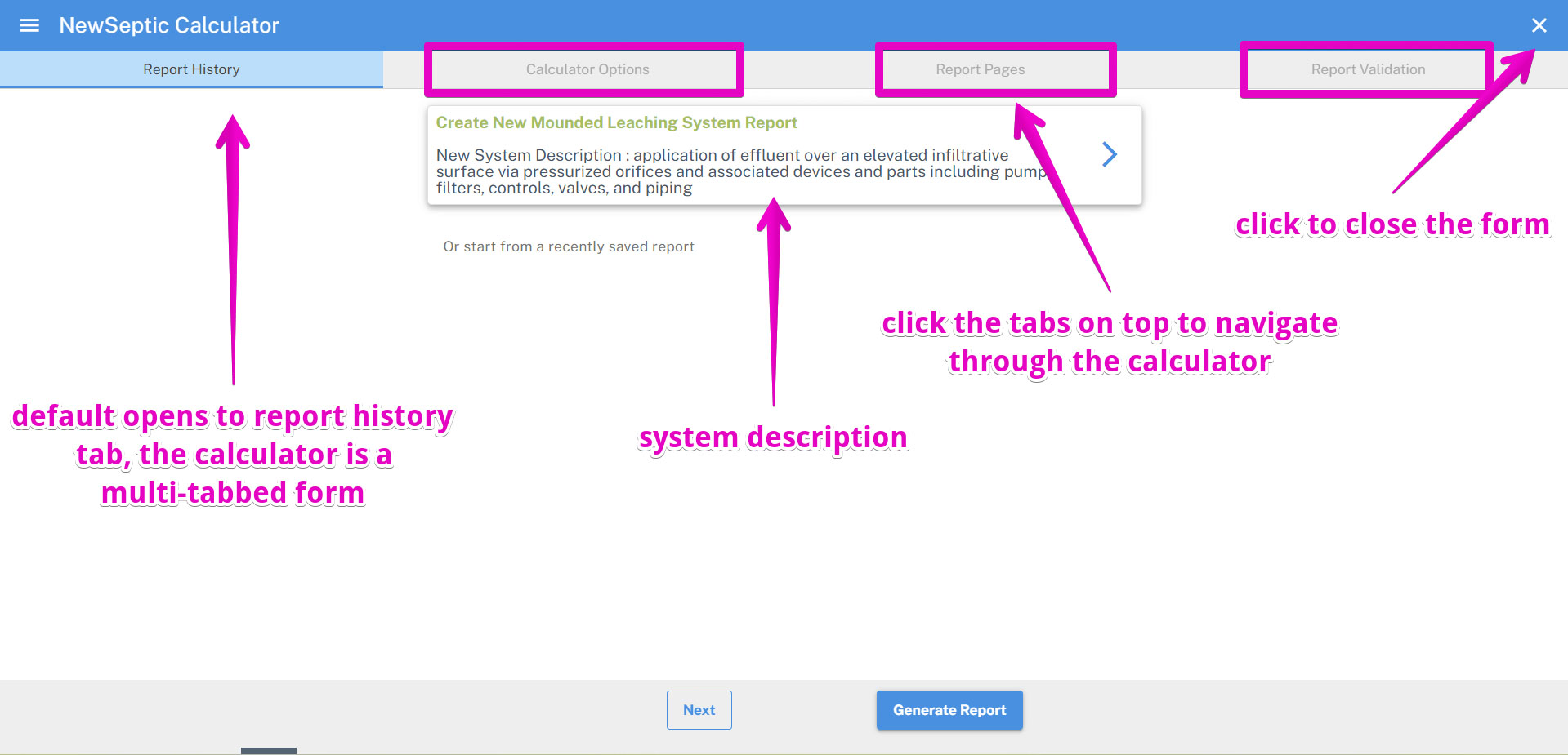 Calculator Tool Report History