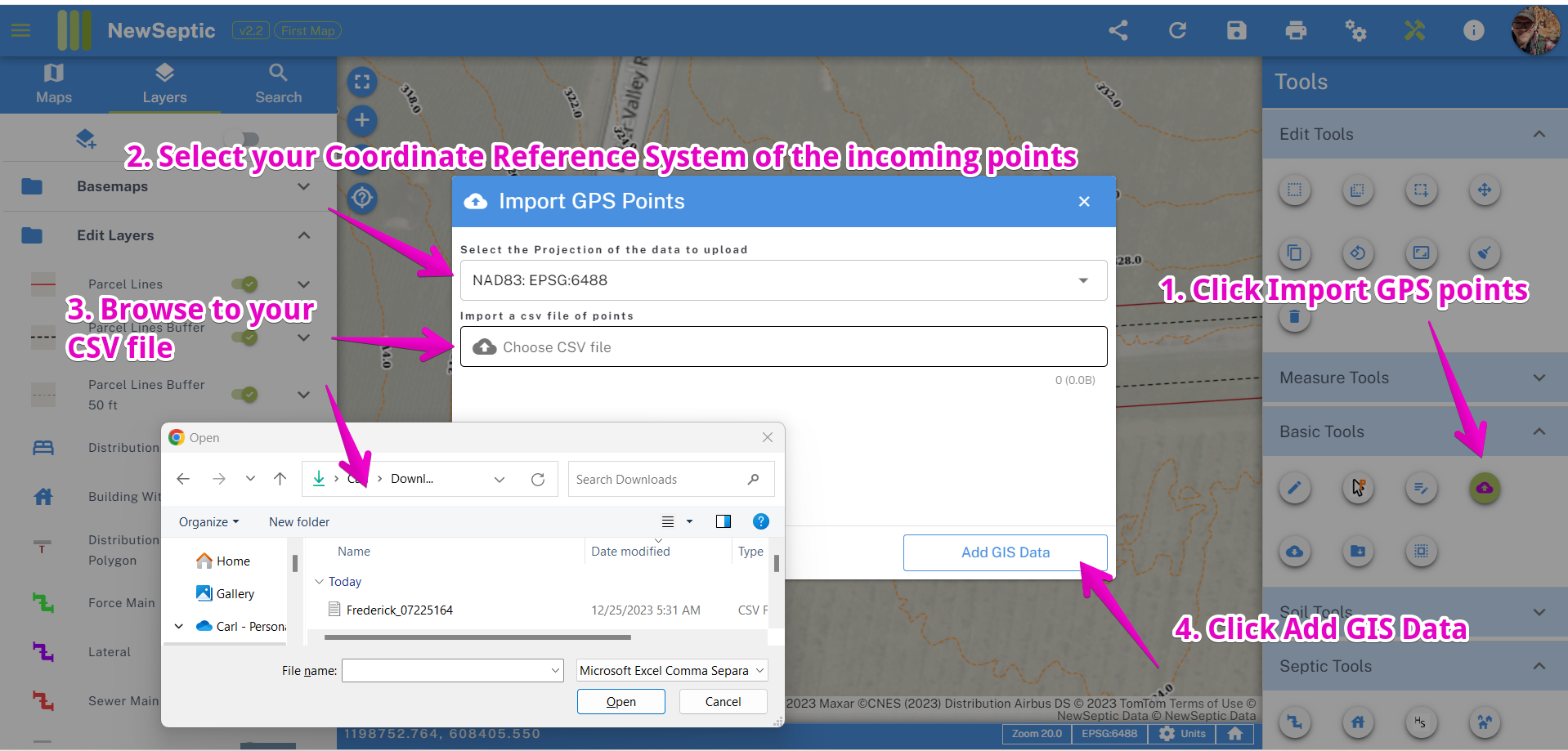 Workflow Import GPS